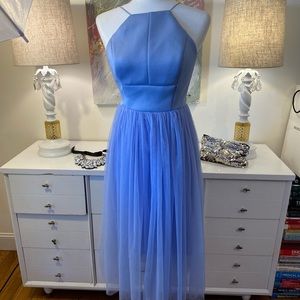 Prom/ cocktail dress, backless, size 4, Periwinkle